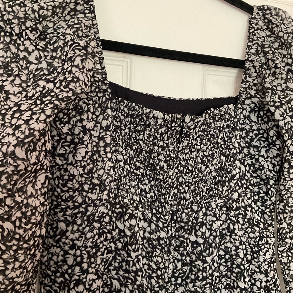 Abercrombie & Fitch Black and Gray Long Sleeve Sheath Dress - Picture 4 of 6